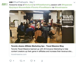 Travel Massive Toronto Tweet