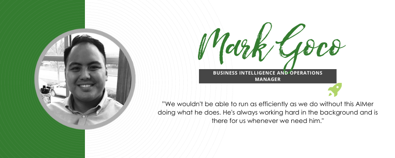 Mark Goco BUSINESS INTELLIGENCE AND OPERATIONS MANAGER DIGG Award