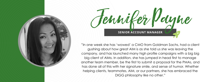 Jennifer Payne Senior Account Manager Digg Award