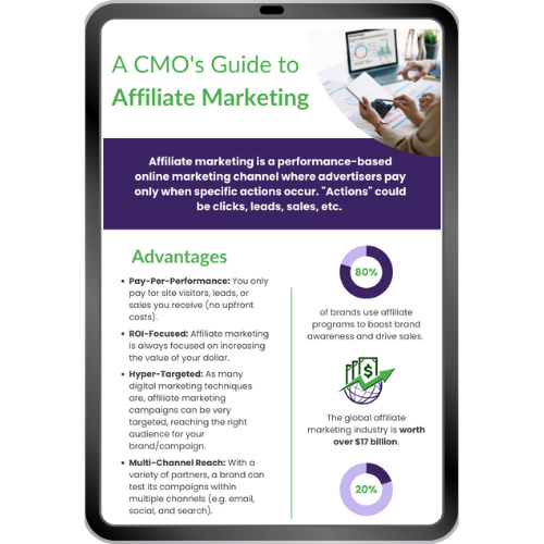 Download our comprehensive infographic made just for CMOs looking to expand their brand's reach with affiliate marketing.